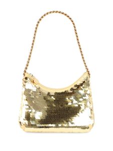 Stella McCartney Falabella sequin-embellished shoulder bag - Or