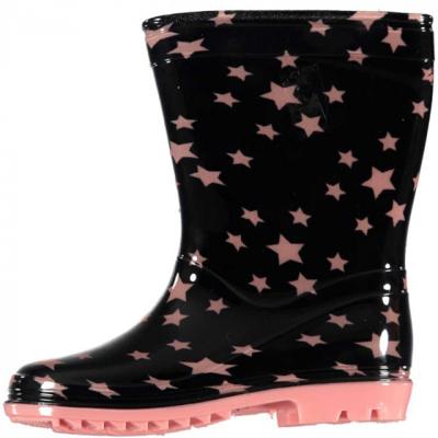 XQ Footwear regenlaarzen junior rubber roze/zwart maat 26 XQ Footwear regenlaarzen junior rubber roze/zwart maat 26