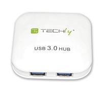 TECHly IUSB3-HUB4-WH 1+4 poort 3.2 Gen 1-hub (USB 3.0) wit