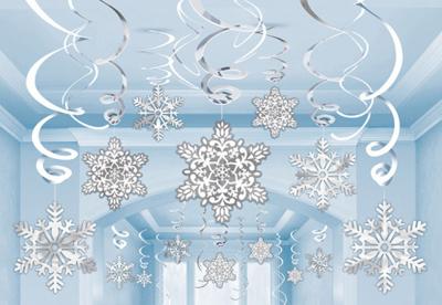 Amscan decoratiespiralen Sneewvlok 61 cm folie