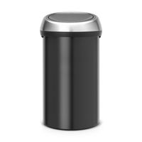 Brabantia Touch Bin afvalemmer 60 liter - Matt Black / Matt Steel Fingerprint Proof - thumbnail