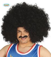 Grote Afro Pruik Mario Zwart