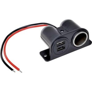 IWH Stopcontact met USB 12/24 Volt 2100 mA Stroombelasting (max.): 4.2 A 12 of 24 V=