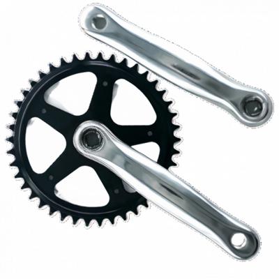 BLS crankset 38T 152 mm staal zilver/zwart