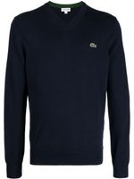 Lacoste logo-patch cotton sweatshirt - Bleu