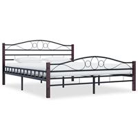 vidaXL Bedframe, metaal, 200 x 200 cm, zwart