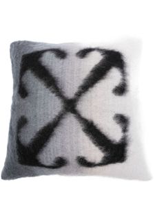 Off-White petit coussin à motif Arrows - Tons neutres