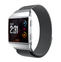 Fitbit Ionic Milanese bandje - Maat: Small - Zwart - thumbnail