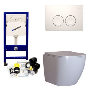 Geberit UP100 Toiletset Randloos Mudo Set62 met Delta Drukplaat