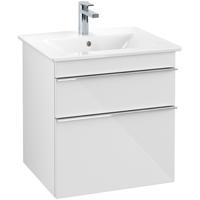 Villeroy & Boch Venticello wastafelonderkast 55.3x59cm 2x lade glossy wit A92301DH