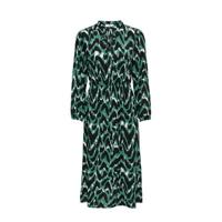 ONLY midi jurk ONLGAGA met all over print groen/zwart