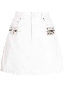 JW Anderson minijupe en jean à ornements - Blanc