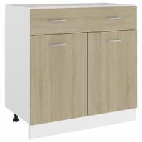 Onderkast met lade 80x46x81,5 cm spaanplaat sonoma eikenkleurig