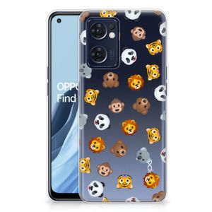 TPU bumper voor OPPO Reno 7 5G | Find X5 Lite Dieren Emojis