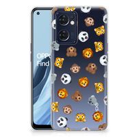 TPU bumper voor OPPO Reno 7 5G | Find X5 Lite Dieren Emojis - thumbnail