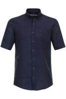 Casa Moda Casual Casual Fit Linnen Overhemd blauw, Effen