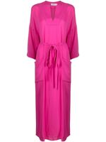 Fabiana Filippi robe ceinturée à manches longues - Rose