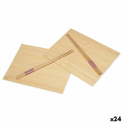 Sushi set Kinvara BM-001 Hout Bamboe 24 x 18 cm 24 x 0,5 x 0,5 cm (24 Stuks)