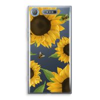 Sunflower and bees: Sony Xperia XZ1 Transparant Hoesje - thumbnail