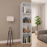 vidaXL Boekenkast/tv-meubel 36x30x143 cm spaanplaat hoogglans wit