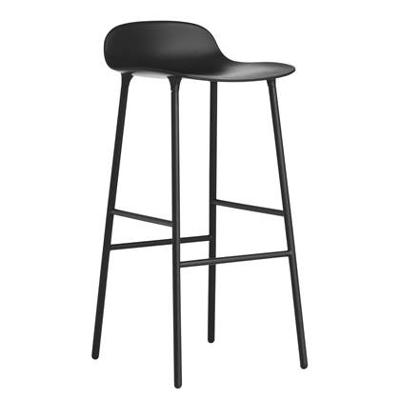Normann Copenhagen Form Barkruk Low 75 cm - Staal - Zwart Normann Copenhagen Form Barkruk Low 75 cm - Staal - Zwart