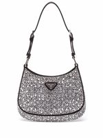 Prada sac porté épaule Cleo à ornements en cristal - Métallisé