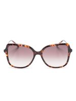 Carolina Herrera lunettes de soleil Hero à monture oversize - Marron