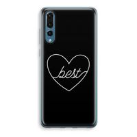 Best heart black: Huawei P20 Pro Transparant Hoesje - thumbnail