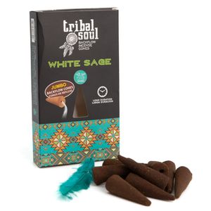 Tribal Soul Witte Salie Backflow Wierook Kegels (1 pakje)