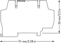 WAGO 859-314 Relaisklem Nominale spanning: 24 V/DC Schakelstroom (max.): 50 mA 1x wisselcontact 1 stuk(s) - thumbnail