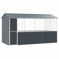 vidaXL Vogelkooi 215x78x200 cm gegalvaniseerd staal antraciet