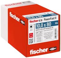 fischer 566315 CTP 10,0 x 80, 50 STK. PowerFast II houtschroef, zilver