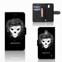 Telefoonhoesje met Naam Nokia 2 Skull Hair