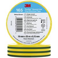 3M Temflex™ 165 165YG6E Isolatietape Temflex 165 Geel (l x b) 25 m x 19 mm 1 stuk(s) - thumbnail