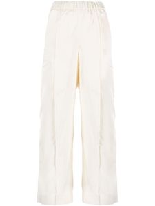 Jil Sander pantalon ample à taille élastiquée - Blanc