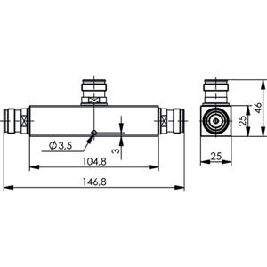 Telegärtner J01447A0048 J01447A0048 N power splitter 1 stuk(s)