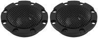 Monacor DT-284 dome tweeter paar, topklasse tweeter met hoog niveau reserves en lage koppeling, automatische luidspreker in compacte afmetingen en rond ontwerp, 60 W, 4 Ohm, in zwart,Zwart