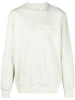 Alexander McQueen sweat à logo brodé - Vert - thumbnail