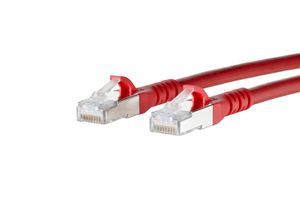 Metz Connect 1308450566-E RJ45 Netwerkkabel, patchkabel CAT 6A S/FTP 0.50 m Rood Snagless 1 stuk(s)