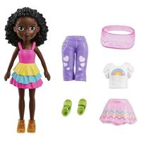 Polly Pocket Speelset Mode Pack Rainbow Color Pop bevat een pop, kleding en accessoires voor meisjes vanaf 4 jaar
