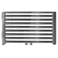 Designradiator Sanicare RVS Look Inclusief Ophanging Midden Aansluiting Recht 120x60 cm Sanicare