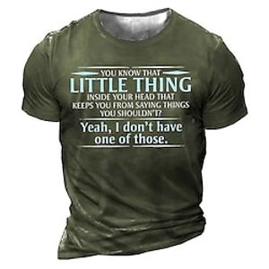 Voor heren T-shirt Grafische T-shirts Grappige T-shirts Slogan T-shirts verontruste t-shirt Brief Grafische prints Strakke ronde hals Zwart Leger Groen Marineblauw Grijs 3D-afdrukken Buiten Straat Lightinthebox