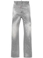 DSQUARED2 jean droit à effet délavé - Gris