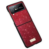 Sulada Celebrity Series Samsung Galaxy Z Flip4 Hybride Hoesje - Rood