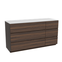 Storke Edge staand badmeubel 150 x 52 cm notenhout met Tavola enkel of dubbel wastafelblad in solid surface mat wit - thumbnail