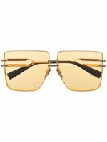 Balmain Eyewear lunettes de soleil Gendarme à monture oversize - Or