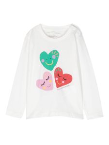 Stella McCartney Kids t-shirt à cœurs imprimés - Blanc