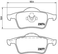 Remmenset, remschijf BREMBO, Remschijftype: Binnen geventileerd, Inbouwplaats: Achteras: , u.a. für Volvo