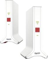 Fritz!Mesh Set 4200 Set van 2 (2x Fritz!Repeater, ideaal voor internetrouter of glasvezelmodem (ONT), WLAN-afdekking voor 3-5 ruimtes, Triband Wi-Fi 6 met maximaal 4.200 Mbit/s, Duitstalige versie)