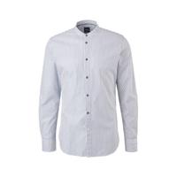 s.Oliver BLACK LABEL gestreept slim fit overhemd blauw